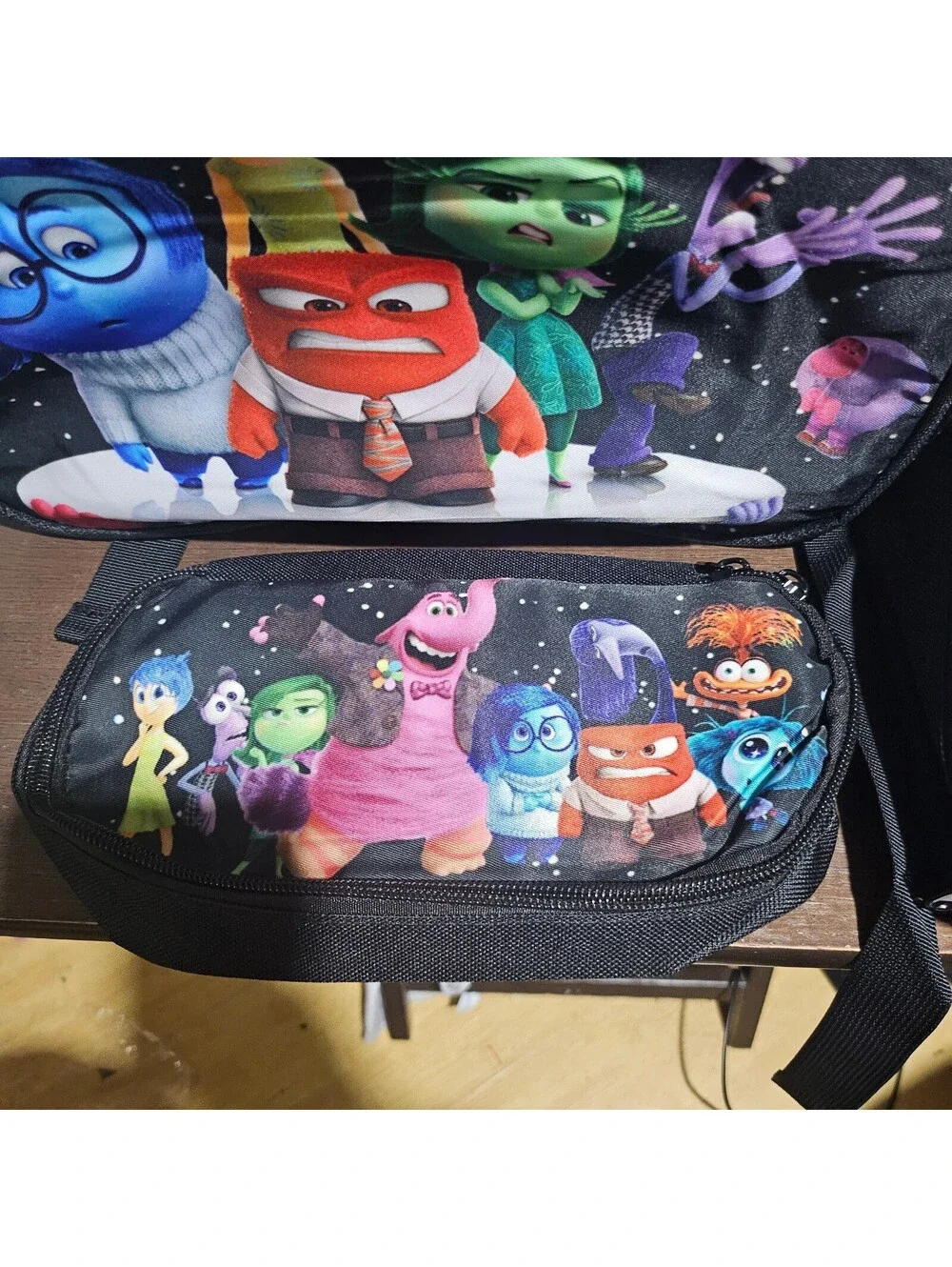 Inside Out 2 Backpack Set with Lunchbag and Pencil Case – Brand New, Approx. 18